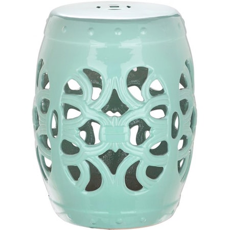 Safavieh 18 x 14 x 14 in. Imperial Vine Garden Stool, Light Blue ACS4539C